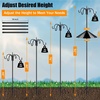 image:imageFEED GARDEN Bird Feeder Pole Squirrel Proof 92 Heavy Duty Shepherds Hook for Outdoor Double Hooks with 19 Squirrel Baffle 5Prong Base Adjustable Bird Feeder Stand for Plants amp Lanterns92 Inch PoleBaffle