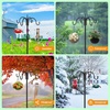 image:imageFEED GARDEN Bird Feeder Pole Squirrel Proof 92 Heavy Duty Shepherds Hook for Outdoor Double Hooks with 19 Squirrel Baffle 5Prong Base Adjustable Bird Feeder Stand for Plants amp Lanterns76 Inch