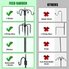 image:imageFEED GARDEN Bird Feeder Pole Squirrel Proof 92 Heavy Duty Shepherds Hook for Outdoor Double Hooks with 19 Squirrel Baffle 5Prong Base Adjustable Bird Feeder Stand for Plants amp Lanterns92 Inch