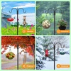 image:imageFEED GARDEN Bird Feeder Pole Squirrel Proof 92 Heavy Duty Shepherds Hook for Outdoor Double Hooks with 19 Squirrel Baffle 5Prong Base Adjustable Bird Feeder Stand for Plants amp Lanterns63 Inch