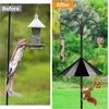 image:imageFEED GARDEN Bird Feeder Pole Squirrel Proof 92 Heavy Duty Shepherds Hook for Outdoor Double Hooks with 19 Squirrel Baffle 5Prong Base Adjustable Bird Feeder Stand for Plants amp Lanterns92 Inch PoleBaffle