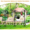 image:imageFEED GARDEN Bird Feeder Pole Squirrel Proof 92 Heavy Duty Shepherds Hook for Outdoor Double Hooks with 19 Squirrel Baffle 5Prong Base Adjustable Bird Feeder Stand for Plants amp Lanterns92 Inch