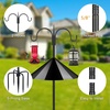 image:imageFEED GARDEN Bird Feeder Pole Squirrel Proof 92 Heavy Duty Shepherds Hook for Outdoor Double Hooks with 19 Squirrel Baffle 5Prong Base Adjustable Bird Feeder Stand for Plants amp Lanterns92 Inch PoleBaffle