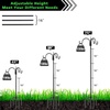 image:imageFEED GARDEN Bird Feeder Pole Squirrel Proof 92 Heavy Duty Shepherds Hook for Outdoor Double Hooks with 19 Squirrel Baffle 5Prong Base Adjustable Bird Feeder Stand for Plants amp Lanterns76 Inch