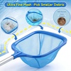 image:imageFEED GARDEN Hot Tub Pool Skimmer Spa Net with 12 Aluminum Pole 11 x25 Blue Mesh 6Inch Deep for Small Above Ground Pools Pick Up Fine Debris Lightweight Leaf Net11 x25 Pool Skimmer
