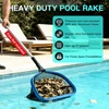 image:imageFEED GARDEN Hot Tub Pool Skimmer Spa Net with 12 Aluminum Pole 11 x25 Blue Mesh 6Inch Deep for Small Above Ground Pools Pick Up Fine Debris Lightweight Leaf Net175 x 11 Pool Rake