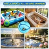 image:imageFEED GARDEN Hot Tub Pool Skimmer Spa Net with 12 Aluminum Pole 11 x25 Blue Mesh 6Inch Deep for Small Above Ground Pools Pick Up Fine Debris Lightweight Leaf Net11 x25 Pool Skimmer