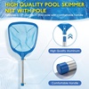 image:imageFEED GARDEN Hot Tub Pool Skimmer Spa Net with 12 Aluminum Pole 11 x25 Blue Mesh 6Inch Deep for Small Above Ground Pools Pick Up Fine Debris Lightweight Leaf Net11 x25 Pool Skimmer