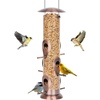 image:imageFEED GARDEN 2 Pack Tube Bird Feeders for Outdoors Hanging  Premium Hard Plastic Wild Bird Feeder with 6 Ports Easy Refill amp Clean 15 Inch Green13 inchCopper1P
