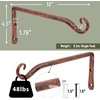 image:imageFEED GARDEN 2 Pack 12 Inch Hanging Plant Bracket Wall Hooks Decorative Plant Hangers for Outdoor Hanging Bird Feeders Wind Chimes Plant Baskets BlackAntique Bronze
