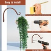 image:imageFEED GARDEN 2 Pack 12 Inch Hanging Plant Bracket Wall Hooks Decorative Plant Hangers for Outdoor Hanging Bird Feeders Wind Chimes Plant Baskets BlackAntique Bronze