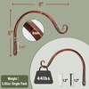 image:imageFEED GARDEN 2 Pack 12 Inch Hanging Plant Bracket Wall Hooks Decorative Plant Hangers for Outdoor Hanging Bird Feeders Wind Chimes Plant Baskets BlackAntique Bronze