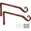 image:imageFEED GARDEN 2 Pack 12 Inch Hanging Plant Bracket Wall Hooks Decorative Plant Hangers for Outdoor Hanging Bird Feeders Wind Chimes Plant Baskets BlackAntique Bronze