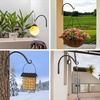 image:imageFEED GARDEN 2 Pack 12 Inch Hanging Plant Bracket Wall Hooks Decorative Plant Hangers for Outdoor Hanging Bird Feeders Wind Chimes Plant Baskets BlackBlackC