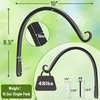 image:imageFEED GARDEN 2 Pack 12 Inch Hanging Plant Bracket Wall Hooks Decorative Plant Hangers for Outdoor Hanging Bird Feeders Wind Chimes Plant Baskets BlackBlackC