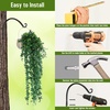 image:imageFEED GARDEN 2 Pack 12 Inch Hanging Plant Bracket Wall Hooks Decorative Plant Hangers for Outdoor Hanging Bird Feeders Wind Chimes Plant Baskets BlackBlackC
