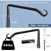image:imageFEED GARDEN 2 Pack 12 Inch Hanging Plant Bracket Wall Hooks Decorative Plant Hangers for Outdoor Hanging Bird Feeders Wind Chimes Plant Baskets BlackBlackL