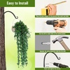 image:imageFEED GARDEN 2 Pack 12 Inch Hanging Plant Bracket Wall Hooks Decorative Plant Hangers for Outdoor Hanging Bird Feeders Wind Chimes Plant Baskets BlackBlackC