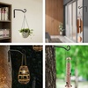 image:imageFEED GARDEN 2 Pack 12 Inch Hanging Plant Bracket Wall Hooks Decorative Plant Hangers for Outdoor Hanging Bird Feeders Wind Chimes Plant Baskets BlackBlackL