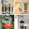 image:imageFEED GARDEN 2 Pack 12 Inch Hanging Plant Bracket Wall Hooks Decorative Plant Hangers for Outdoor Hanging Bird Feeders Wind Chimes Plant Baskets BlackBlackL