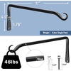 image:imageFEED GARDEN 2 Pack 12 Inch Hanging Plant Bracket Wall Hooks Decorative Plant Hangers for Outdoor Hanging Bird Feeders Wind Chimes Plant Baskets BlackBlackL