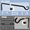 image:imageFEED GARDEN 2 Pack 12 Inch Hanging Plant Bracket Wall Hooks Decorative Plant Hangers for Outdoor Hanging Bird Feeders Wind Chimes Plant Baskets BlackBlackL