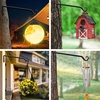 image:imageFEED GARDEN 2 Pack 12 Inch Hanging Plant Bracket Wall Hooks Decorative Plant Hangers for Outdoor Hanging Bird Feeders Wind Chimes Plant Baskets BlackBlackL