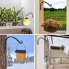 image:imageFEED GARDEN 2 Pack 12 Inch Hanging Plant Bracket Wall Hooks Decorative Plant Hangers for Outdoor Hanging Bird Feeders Wind Chimes Plant Baskets BlackBlackC