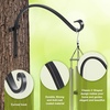 image:imageFEED GARDEN 2 Pack 12 Inch Hanging Plant Bracket Wall Hooks Decorative Plant Hangers for Outdoor Hanging Bird Feeders Wind Chimes Plant Baskets BlackBlackC