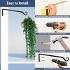 image:imageFEED GARDEN 2 Pack 12 Inch Hanging Plant Bracket Wall Hooks Decorative Plant Hangers for Outdoor Hanging Bird Feeders Wind Chimes Plant Baskets BlackBlackL