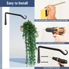 image:imageFEED GARDEN 2 Pack 12 Inch Hanging Plant Bracket Wall Hooks Decorative Plant Hangers for Outdoor Hanging Bird Feeders Wind Chimes Plant Baskets BlackBlackL