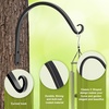 image:imageFEED GARDEN 2 Pack 12 Inch Hanging Plant Bracket Wall Hooks Decorative Plant Hangers for Outdoor Hanging Bird Feeders Wind Chimes Plant Baskets BlackBlackC