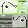 image:imageFEED GARDEN 2 Pack 12 Inch Hanging Plant Bracket Wall Hooks Decorative Plant Hangers for Outdoor Hanging Bird Feeders Wind Chimes Plant Baskets BlackBlackC