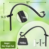 image:imageFEED GARDEN 2 Pack 12 Inch Hanging Plant Bracket Wall Hooks Decorative Plant Hangers for Outdoor Hanging Bird Feeders Wind Chimes Plant Baskets BlackBlackC