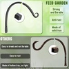 image:imageFEED GARDEN 2 Pack 12 Inch Hanging Plant Bracket Wall Hooks Decorative Plant Hangers for Outdoor Hanging Bird Feeders Wind Chimes Plant Baskets BlackBlackC