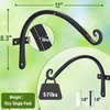 image:imageFEED GARDEN 2 Pack 12 Inch Hanging Plant Bracket Wall Hooks Decorative Plant Hangers for Outdoor Hanging Bird Feeders Wind Chimes Plant Baskets BlackBlackC