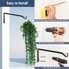 image:imageFEED GARDEN 2 Pack 12 Inch Hanging Plant Bracket Wall Hooks Decorative Plant Hangers for Outdoor Hanging Bird Feeders Wind Chimes Plant Baskets BlackBlackL