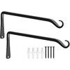 image:imageFEED GARDEN 2 Pack 12 Inch Hanging Plant Bracket Wall Hooks Decorative Plant Hangers for Outdoor Hanging Bird Feeders Wind Chimes Plant Baskets BlackBlackL