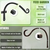 image:imageFEED GARDEN 2 Pack 12 Inch Hanging Plant Bracket Wall Hooks Decorative Plant Hangers for Outdoor Hanging Bird Feeders Wind Chimes Plant Baskets BlackBlackC