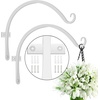 image:imageFEED GARDEN 2 Pack 12 Inch Hanging Plant Bracket Wall Hooks Decorative Plant Hangers for Outdoor Hanging Bird Feeders Wind Chimes Plant Baskets BlackWhite