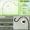 image:imageFEED GARDEN 2 Pack 12 Inch Hanging Plant Bracket Wall Hooks Decorative Plant Hangers for Outdoor Hanging Bird Feeders Wind Chimes Plant Baskets BlackWhite