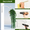 image:imageFEED GARDEN 2 Pack 12 Inch Hanging Plant Bracket Wall Hooks Decorative Plant Hangers for Outdoor Hanging Bird Feeders Wind Chimes Plant Baskets BlackWhite
