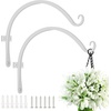 image:imageFEED GARDEN 2 Pack 12 Inch Hanging Plant Bracket Wall Hooks Decorative Plant Hangers for Outdoor Hanging Bird Feeders Wind Chimes Plant Baskets BlackWhite