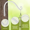 image:imageFEED GARDEN 2 Pack 12 Inch Hanging Plant Bracket Wall Hooks Decorative Plant Hangers for Outdoor Hanging Bird Feeders Wind Chimes Plant Baskets BlackWhite
