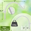image:imageFEED GARDEN 2 Pack 12 Inch Hanging Plant Bracket Wall Hooks Decorative Plant Hangers for Outdoor Hanging Bird Feeders Wind Chimes Plant Baskets BlackWhite