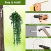 image:imageFEED GARDEN 2 Pack 12 Inch Hanging Plant Bracket Wall Hooks Decorative Plant Hangers for Outdoor Hanging Bird Feeders Wind Chimes Plant Baskets BlackWhite