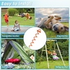 image:imageFEED GARDEN Ground Anchors Screw in Heavy Duty 4 Pack 15 Inch Spiral Earth Anchors for Trampoline Anchors High Wind Swing Set Anchors Tent Stakes Dog Tie Out amp Canopy Stability Orange 4 PackOrange
