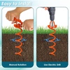 image:imageFEED GARDEN Ground Anchors Screw in Heavy Duty 4 Pack 15 Inch Spiral Earth Anchors for Trampoline Anchors High Wind Swing Set Anchors Tent Stakes Dog Tie Out amp Canopy Stability Orange 4 PackOrange
