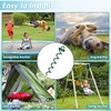 image:imageFEED GARDEN Ground Anchors Screw in Heavy Duty 4 Pack 15 Inch Spiral Earth Anchors for Trampoline Anchors High Wind Swing Set Anchors Tent Stakes Dog Tie Out amp Canopy Stability Orange 4 PackGreen