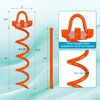 image:imageFEED GARDEN Ground Anchors Screw in Heavy Duty 4 Pack 15 Inch Spiral Earth Anchors for Trampoline Anchors High Wind Swing Set Anchors Tent Stakes Dog Tie Out amp Canopy Stability Orange 4 PackOrange